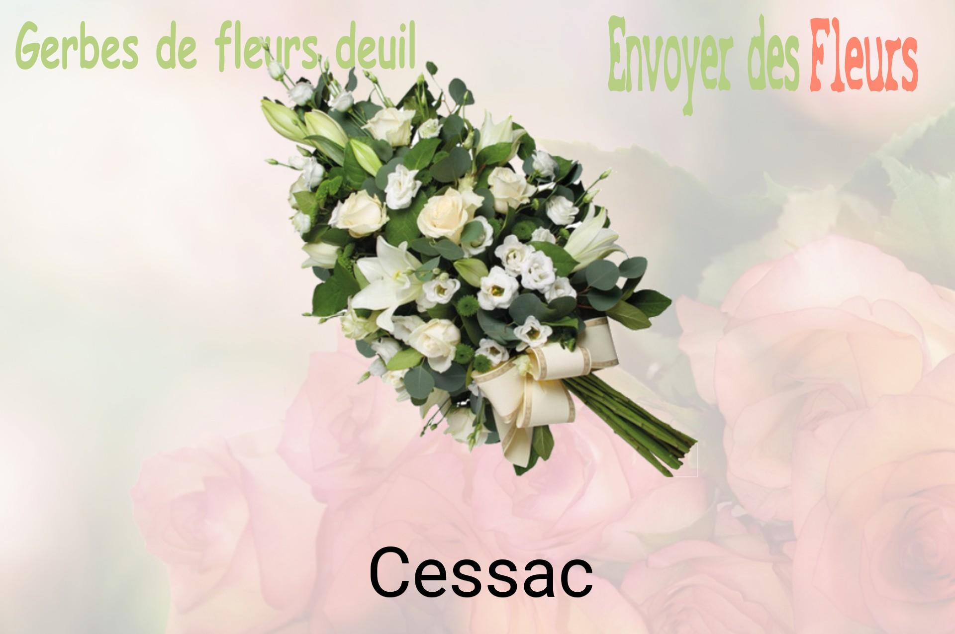 Gerbe de fleurs de deuil livrée à Cessac